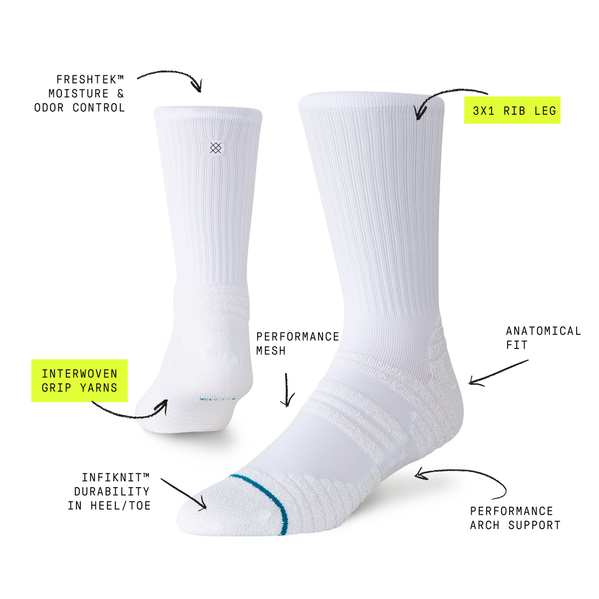 Stance FUSION GRIP SPLATTER CREW