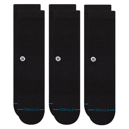Stance Icon 3 Pack Mid Cushion Crew Socks | Stance