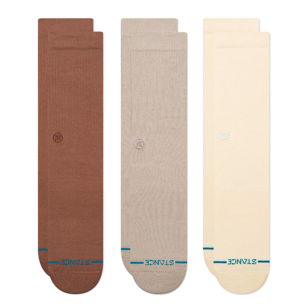 Stance Icon 3 Pack Mid Cushion Crew Socks | Stance