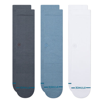 Stance Icon 3 Pack Mid Cushion Crew Socks | Stance