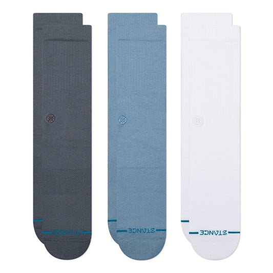 Stance Icon 3 Pack Mid Cushion Crew Socks | Stance