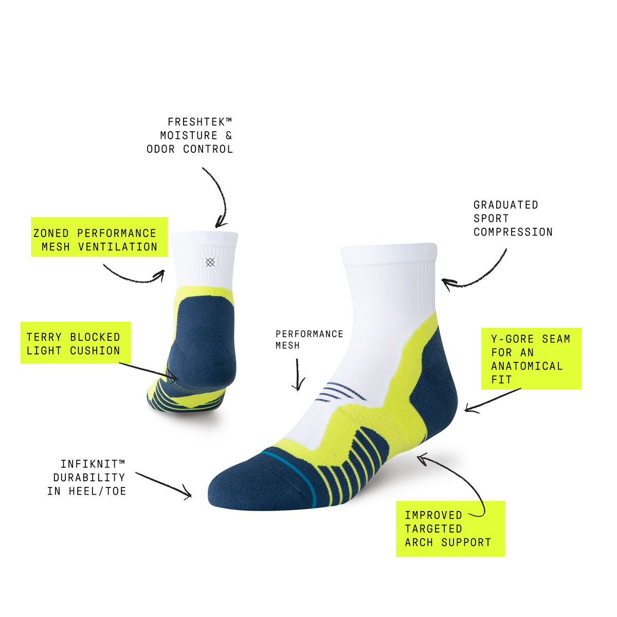 Stance WOMENS PACE LIGHT QUARTER